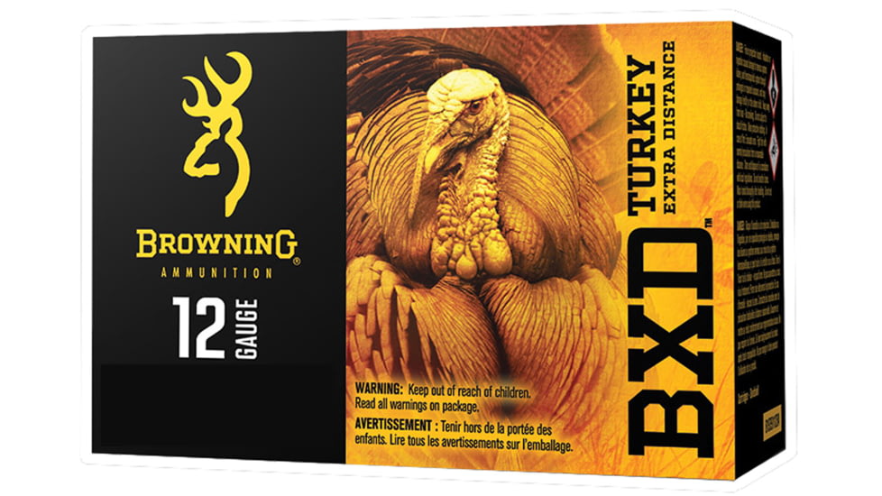 Browning BXD Turkey 12 Gauge 3.5 in 1 7/8 oz #4 Centerfire Shotgun Shot Ammo, 10 Rounds, B193911244