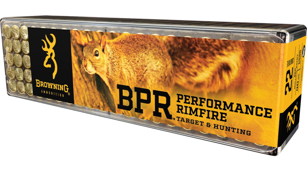 Browning BPR .22 Long Rifle 40 grain Lead Hollow Point Rimfire Ammo, 1000 Rounds, B194122100-CS