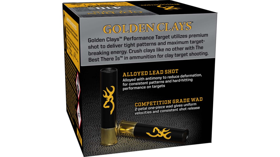 Browning Golden Clays Performance Target Sporting .410 Bore 1/2 oz 2 1/2in Shotgun Ammo, #8, 25 Rounds, BGC418