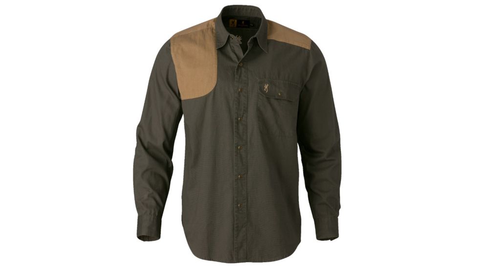 Browning Austin Long Sleeve Shirt,Loden/Taupe,3XL 3010666406