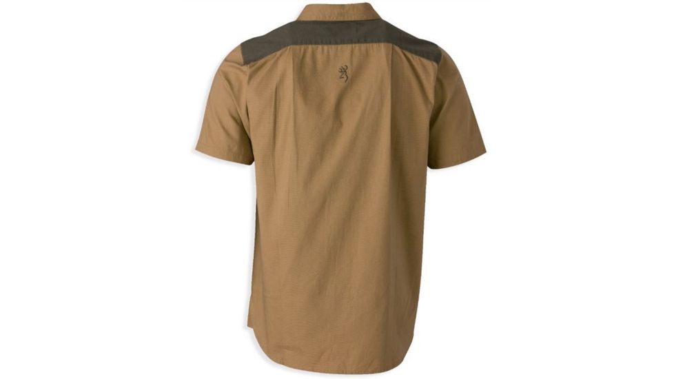 Browning Austin Short Sleeve Shirt,Taupe/Loden,2XL 3010657805