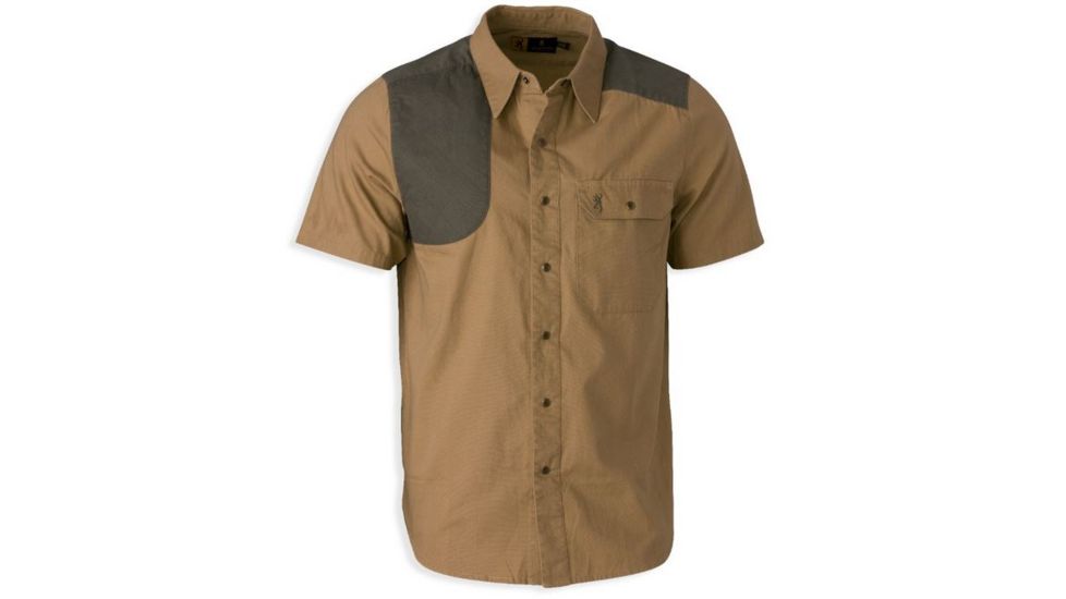 Browning Austin Short Sleeve Shirt,Taupe/Loden,2XL 3010657805