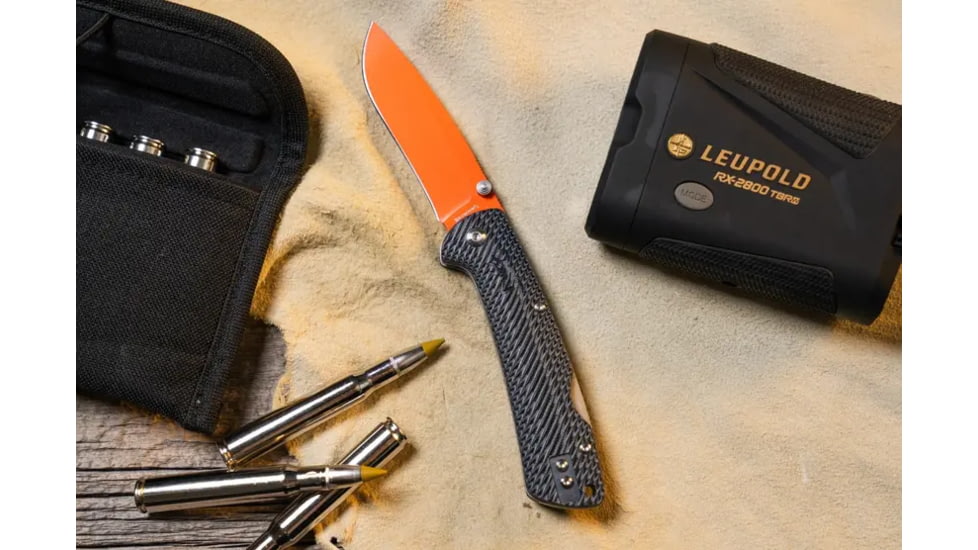 Browning Back Country Folding Knife, 3in, D2 High Carbon Steel, Drop Point, G10 Handle, N, 3220524