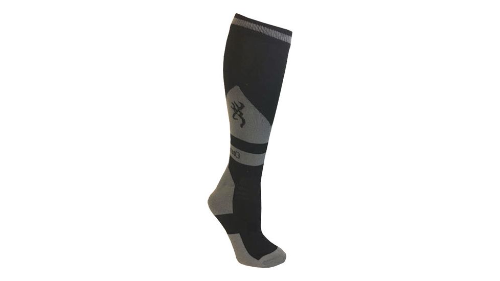 Browning Bg Unisex Buckeye Socks M/l Black &amp; Grey Calf Height
