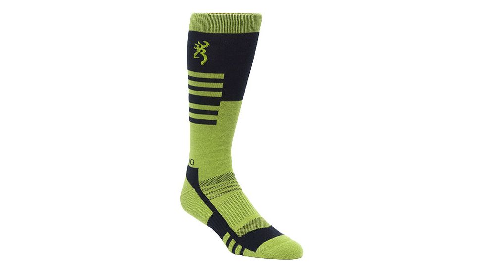 Browning Bg Unisex Elm Socks M/l Black &amp; Green Calf Height