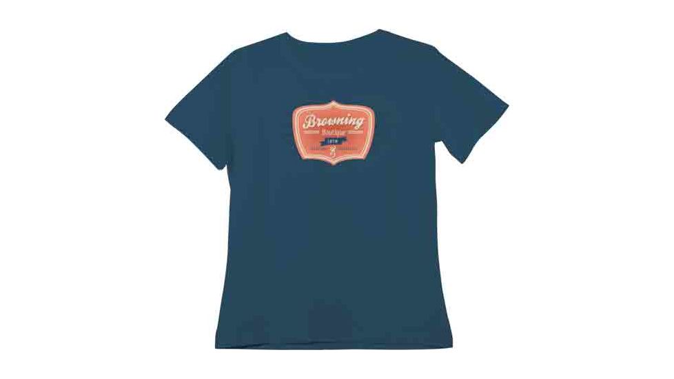 Browning Bg Women's T-shirt ''boutique'' Small Blue Boutique 1878 Logo