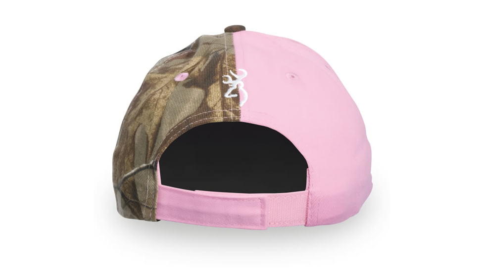 Browning Big Buckmark and Camo Cap, Realtree AP/Pink, Adult cap adjustable fit 308204212