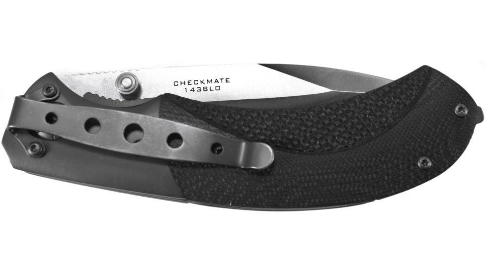 Browning Black Label Checkmate Knife - Black w/ Silver Blade 320143BLO