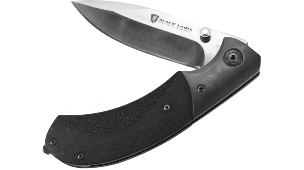 Browning Black Label Checkmate Knife - Black w/ Silver Blade 320143BLO