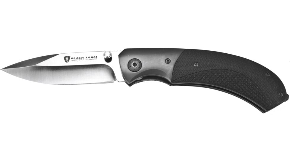 Browning Black Label Checkmate Knife - Black w/ Silver Blade 320143BLO
