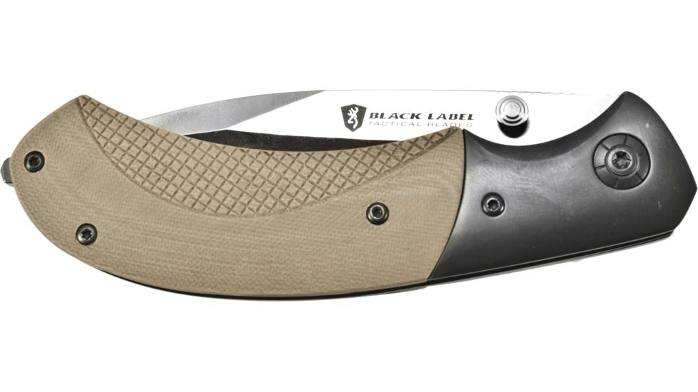 Browning Black Label Checkmate Knife - Sand w/Silver Blade 320144BLO