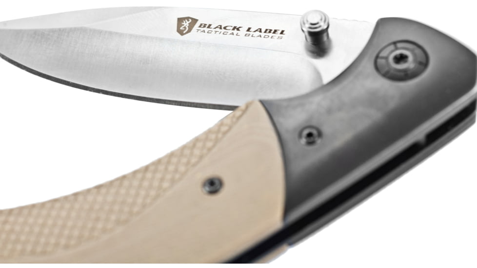 Browning Black Label Checkmate Knife - Sand w/Silver Blade 320144BLO