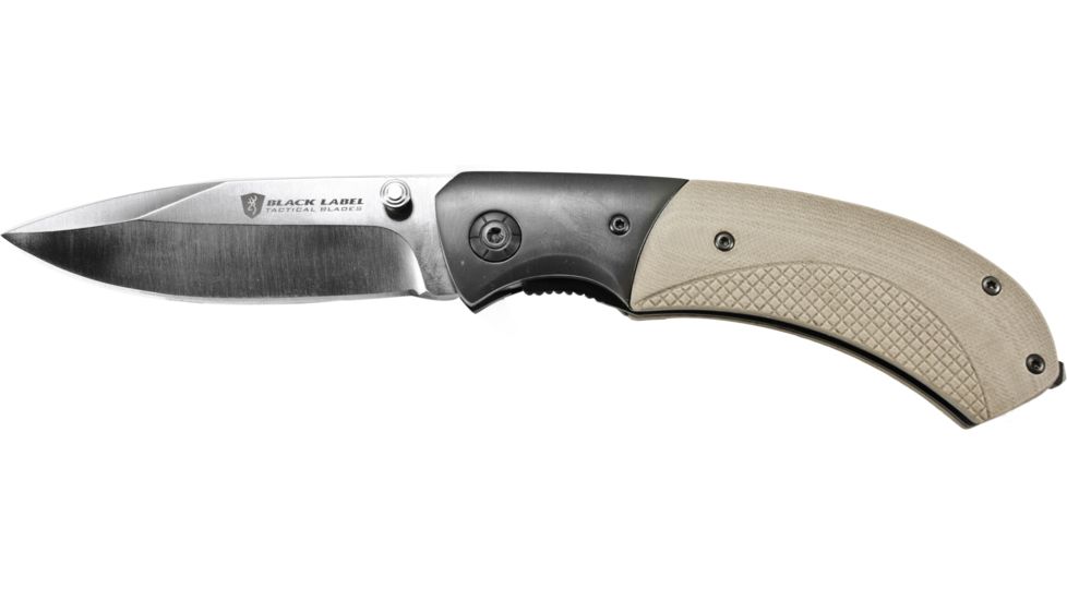 Browning Black Label Checkmate Knife - Sand w/Silver Blade 320144BLO