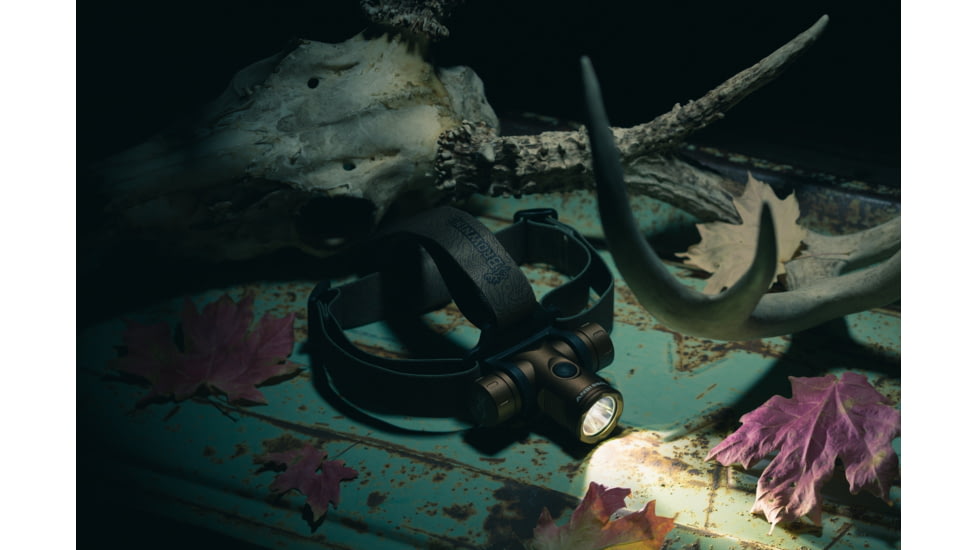 Browning Blackout Elite LED Headlamp, Lithium-Ion, Green/White, 860 Lumen, Burnt Bronze, 3713345