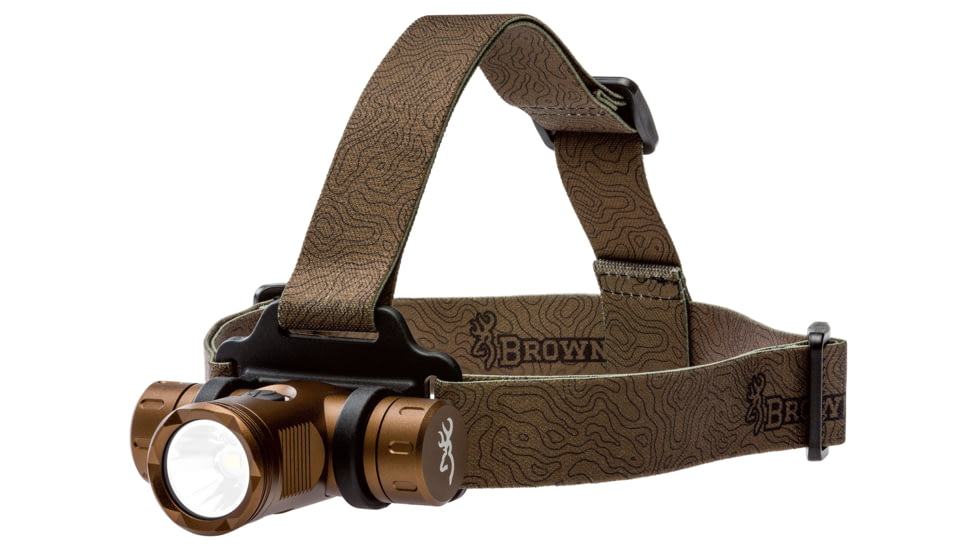 Browning Blackout Elite LED Headlamp, Lithium-Ion, Green/White, 860 Lumen, Burnt Bronze, 3713345