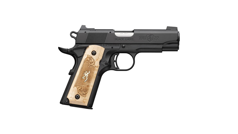 Browning 1911-22 Compact Medallion Semi Auto Pistol, 22 Long Rifle, 3.58 in Barrel
