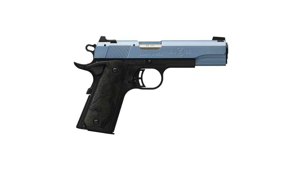 Browning 1911-22 FS Black Label Semi Auto Pistol, 22 Long Rifle, 4.25 in Barrel