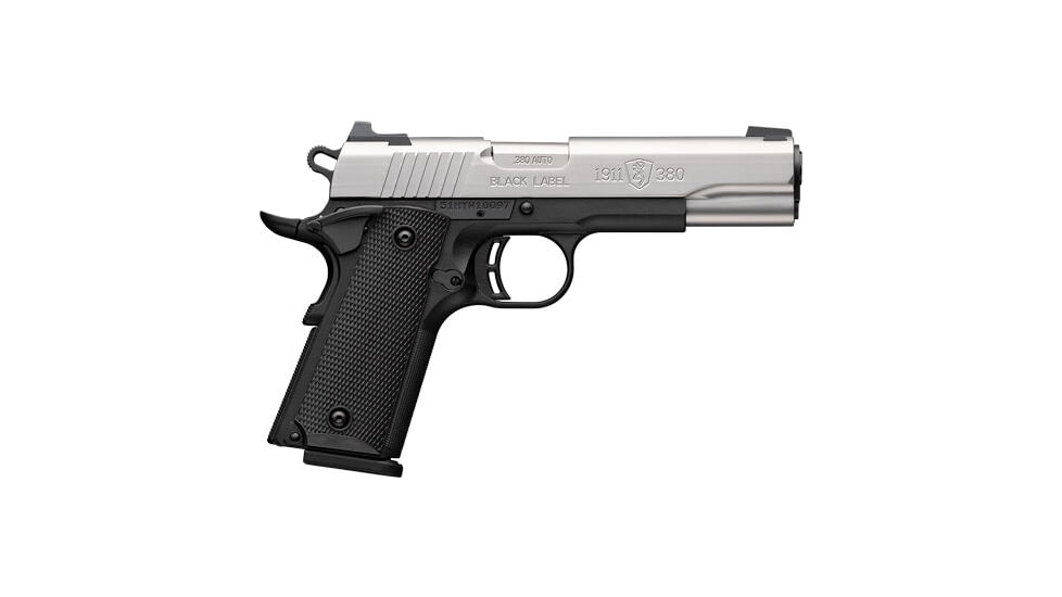 Browning 1911-380 Stainless Semi Auto Pistol, 380 Auto, 4.25 in Barrel