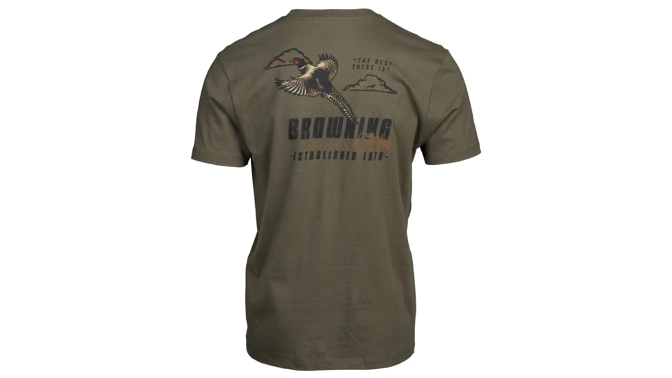 Browning Rooster Short Sleeve T-Shirt - Men's, Green, Small, 5010036401