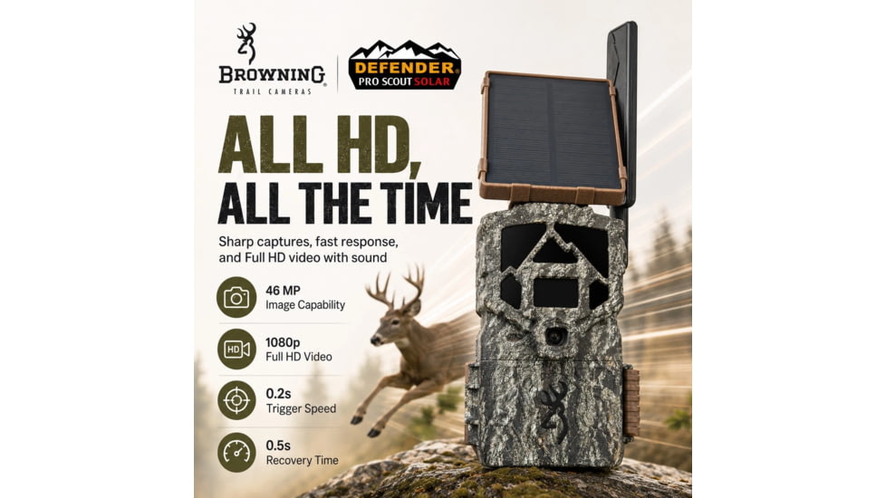 Browning Trail Cam Defender Cellular Pro Scout Maxhd Solar