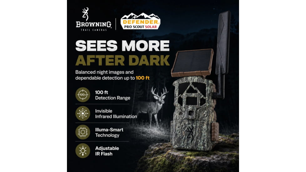Browning Trail Cam Defender Cellular Pro Scout Maxhd Solar