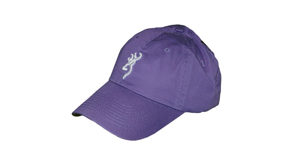 Browning Buckmark Logo Ball Cap Purple W/white Buckmark