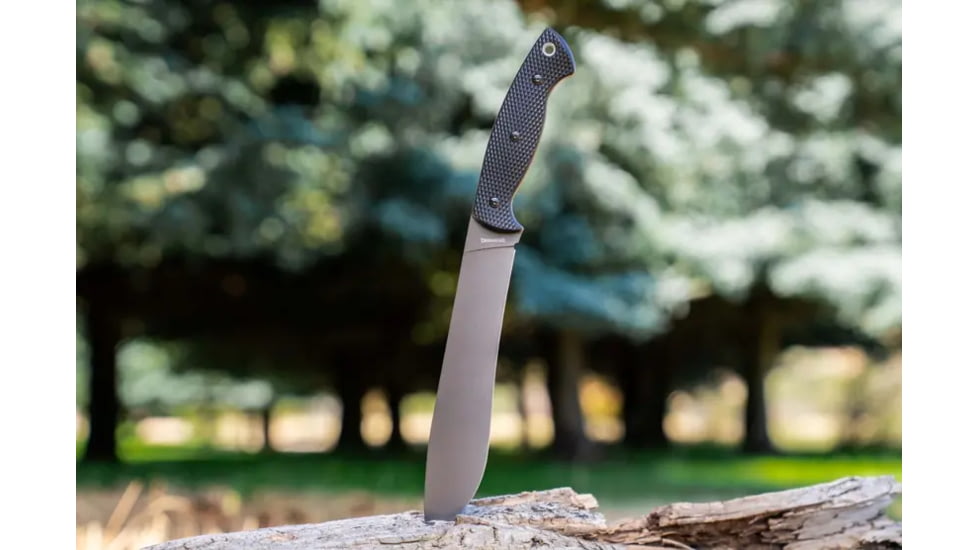 Browning Bush Craft Camp Fixed Blade Knife, 9in, 3Cr, Bowie, Injection Molded Handle, Black, 3220259