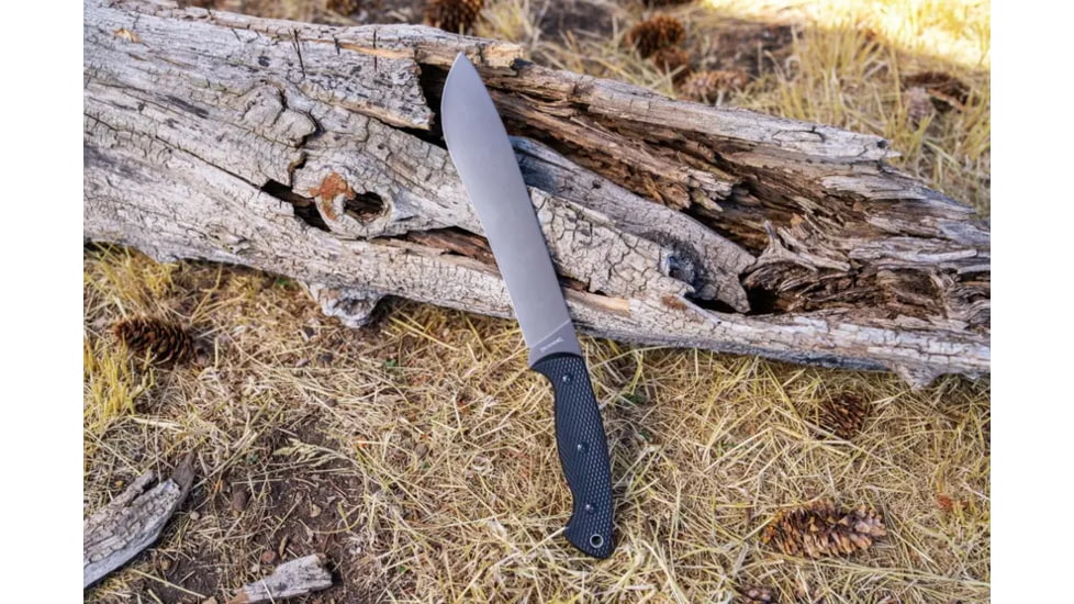 Browning Bush Craft Camp Fixed Blade Knife, 9in, 3Cr, Bowie, Injection Molded Handle, Black, 3220259