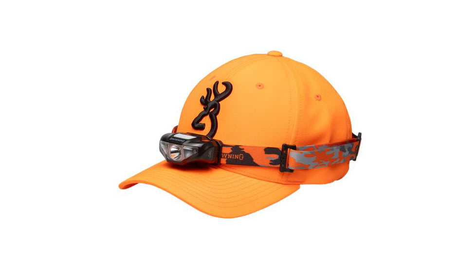 Browning Cap/headlamp Combo Blaze Org W/100 Lumen Light*