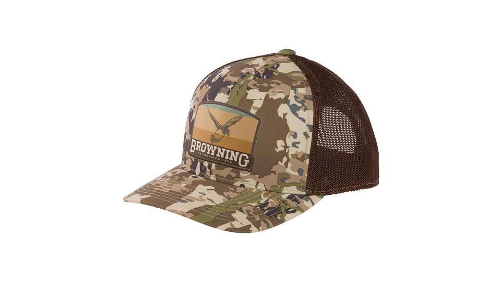 Browning River Pines 110 Mesh Back Silicone Patch Cap - Men's, Auric, 308595351