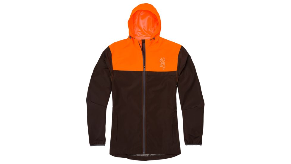 Browning CFS Rain Jacket - Men's, Blaze/Chocolate, Large, 3048887203