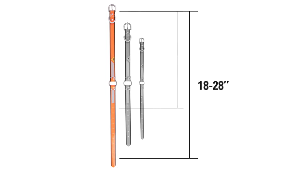 Browning Collar,Perf,1in18-28in, Safety Orange, Large BPT1006