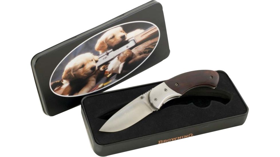Browning Collectible Puppy Tin and Knife 322824
