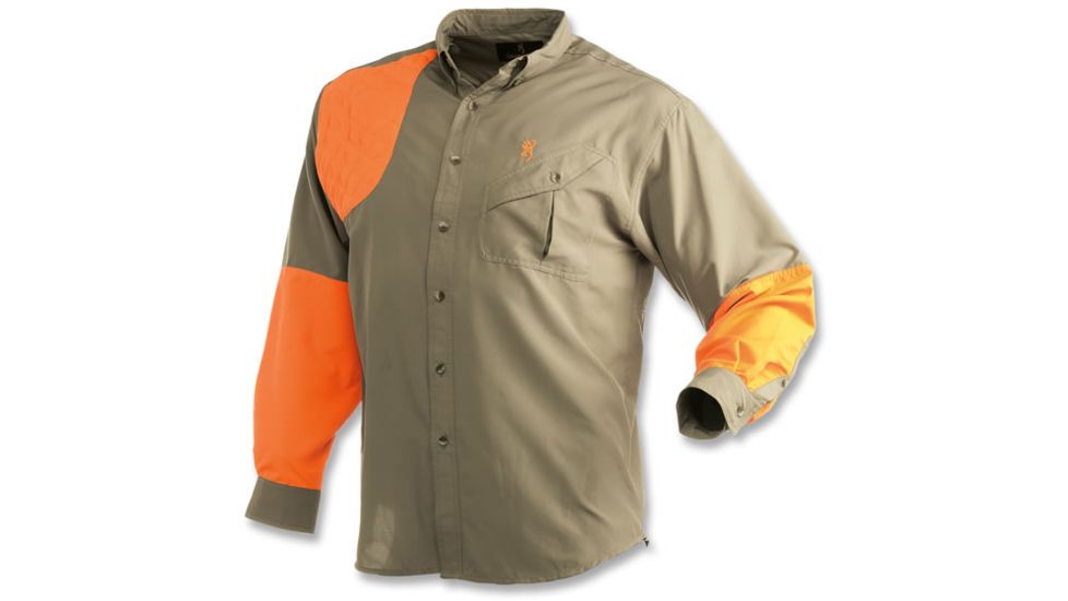 Browning Cross country Upland Shirt, Khaki/Blaze, S 3011935801