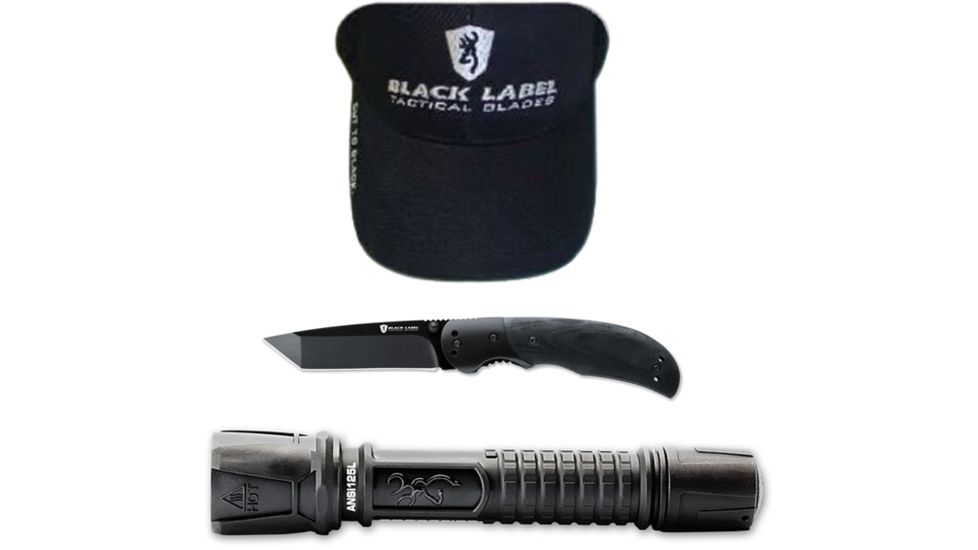 Browning Cut To Black Knife and Flasight Combo 320136BL