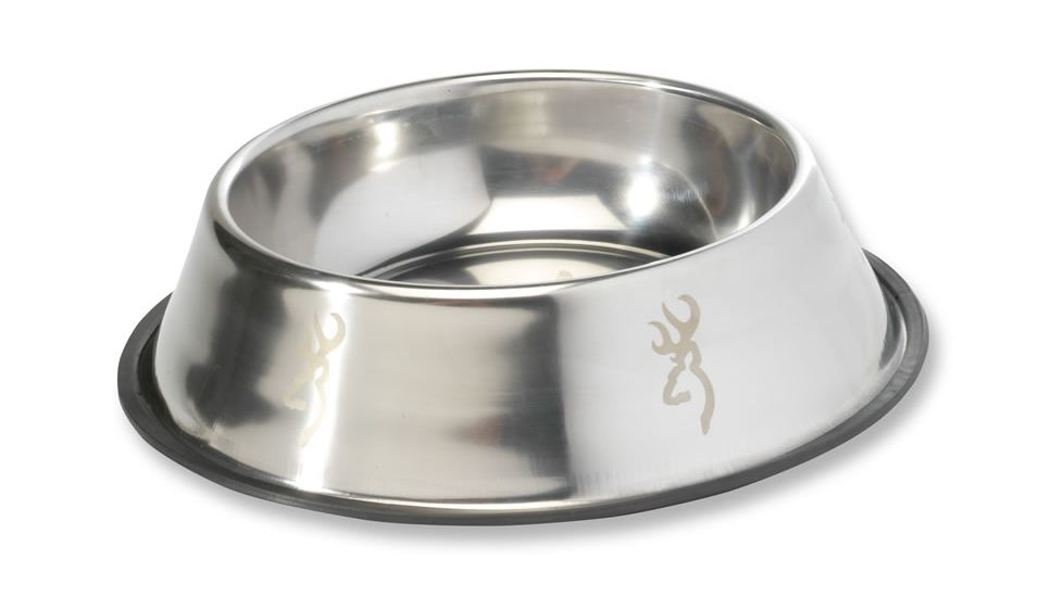 Browning Water Bowl, Non-Tip, Stainless 13000100