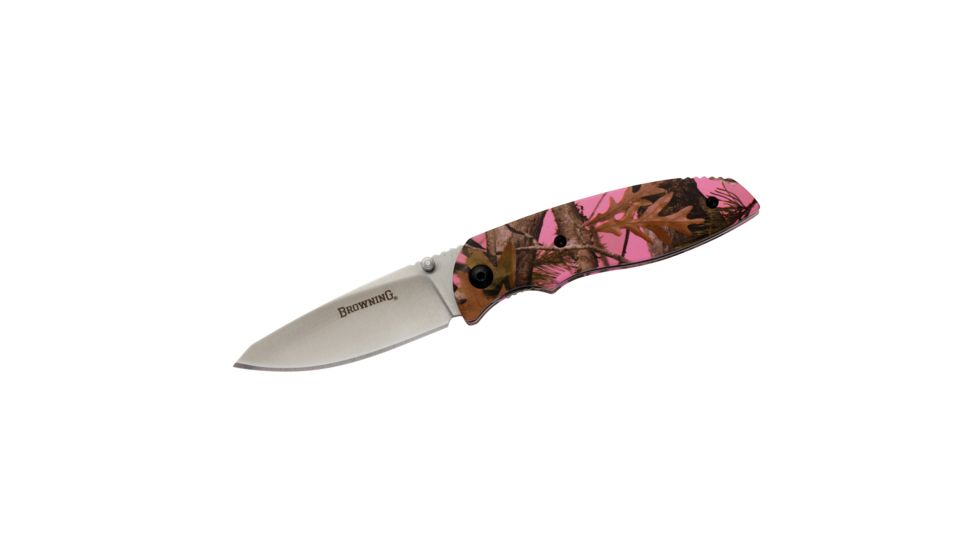 Browning EDC Folder Knife, Pink Camo, 3220250