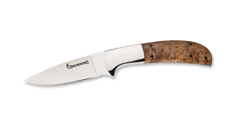 Browning Escalade Brown Handle,Drop Point SS Fixed Blade Knife 322664
