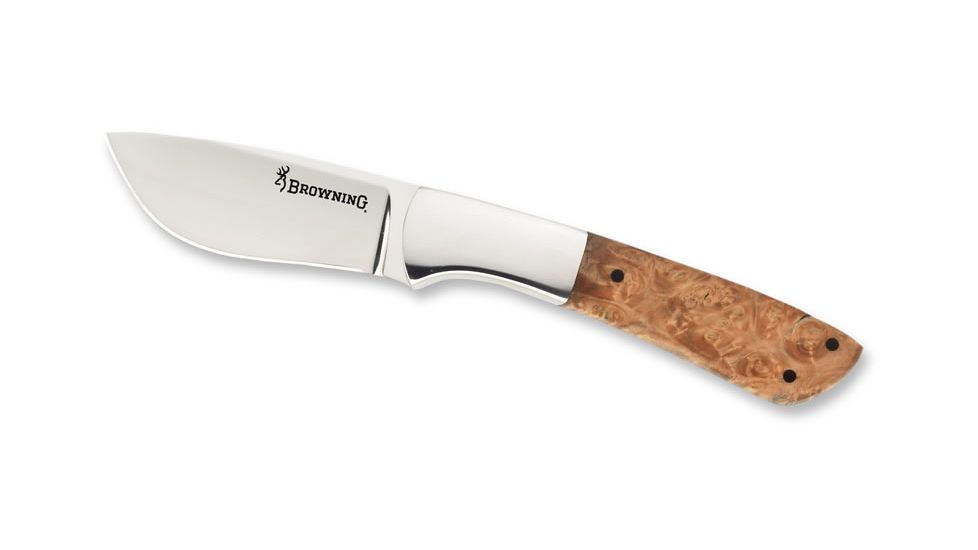 Browning Escalade Skinner,Wood Handle,SS Fixed Blade Knife 322662