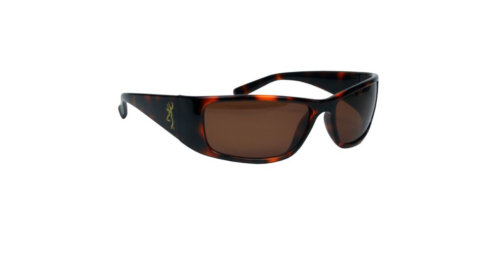 Browning Eyewear Boss Tortoise TR90 Frame Amber CR39 Polarized Lens BRN-BOS-004