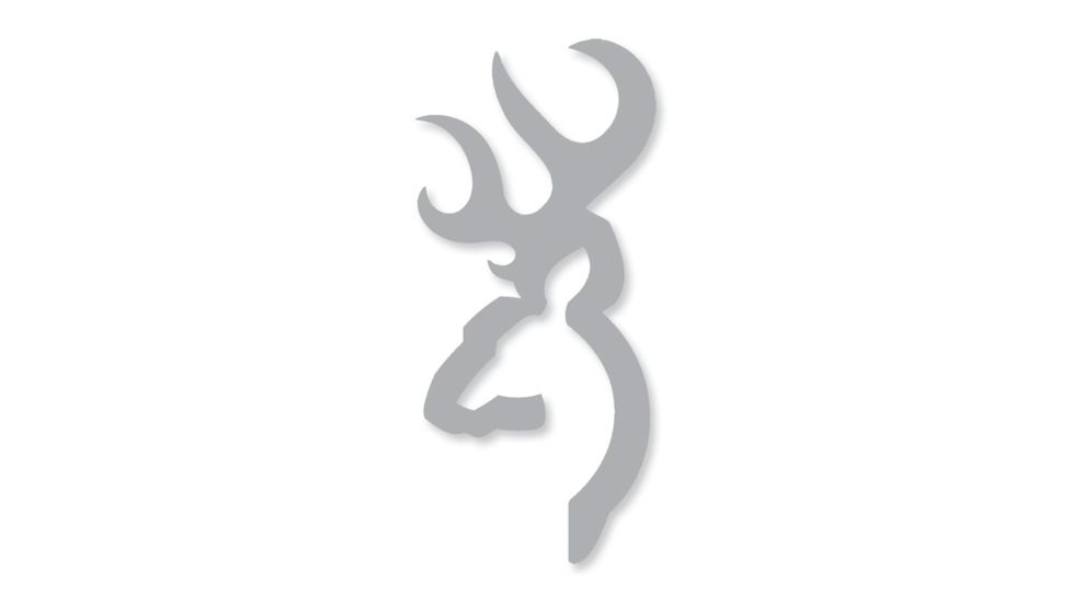 Browning Decal, Buckmark, 6 inch Silver