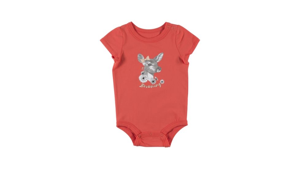 Browning Girls Chipmunk Bodysuit, Hot Coral, 12 Months, A000010960505