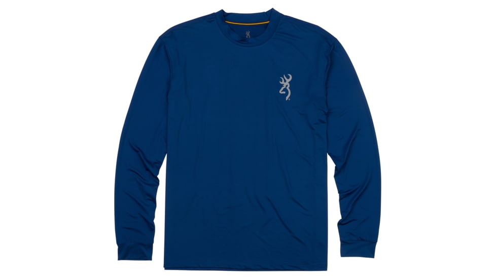 Browning Graphic Long Sleeve Sun Shirt - Mens, Navy, Large, 3011789503