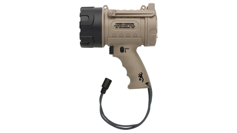 Browning High Noon Power Pro Spotlight, Lithium-ion, 1700 Lumens, LED, White, Polymer, 3717805