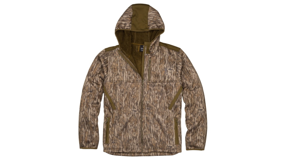 Browning High Pile Hooded Jacket - Mens, Mossy Oak Bottomland, XL, 3045461904