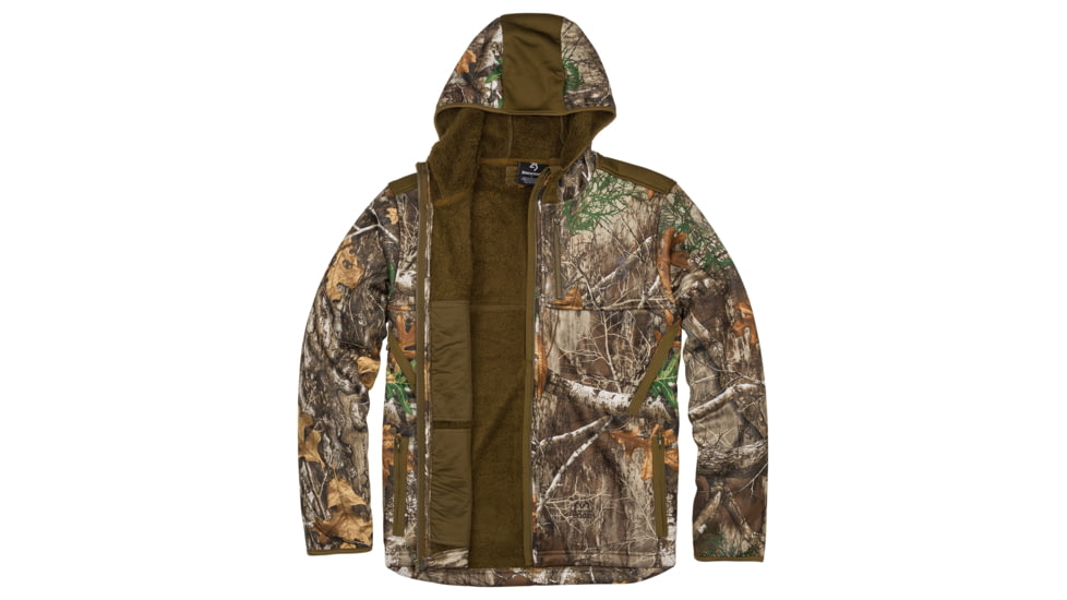 Browning High Pile Hooded Jacket - Mens, Realtree Edge, Medium, 3045466002