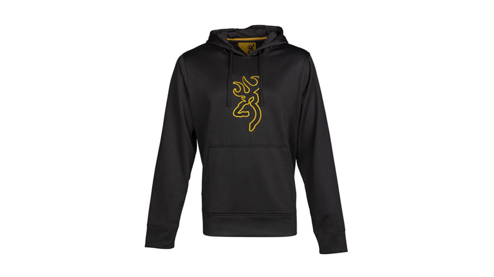 Browning Long Sleeve Tech Hoodie - Men's, Black, Extra Large, 3011889904