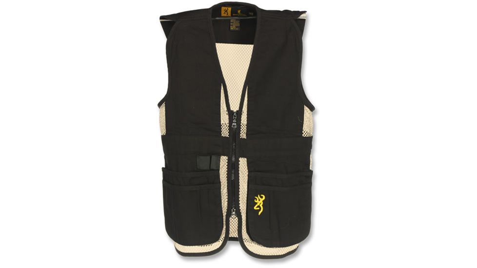 Browning Junior Trapper Creek Mesh Shooting Vest, Black/Tan, L 3050548903