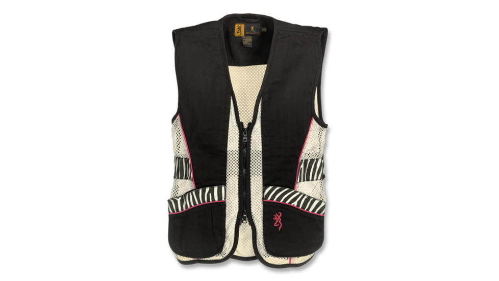 Browning Junior Trapper Creek Mesh Shooting Vest, Black/Zebra, S 3050543901