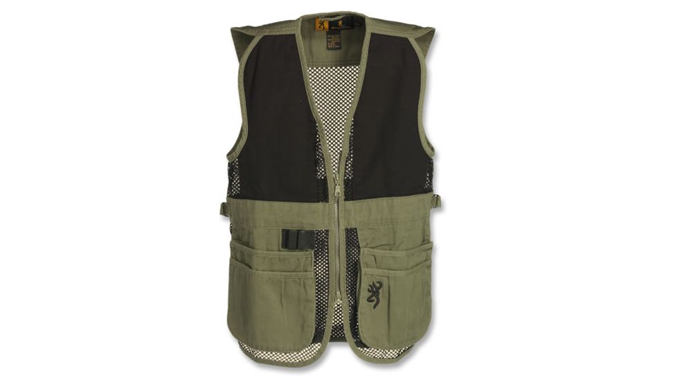 Browning Junior Trapper Creek Mesh Shooting Vest, Sage/Black, L 3050545403